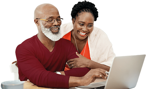 couple on computer finding a dentist