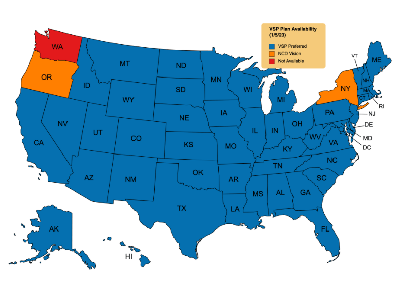 VSP Plan States